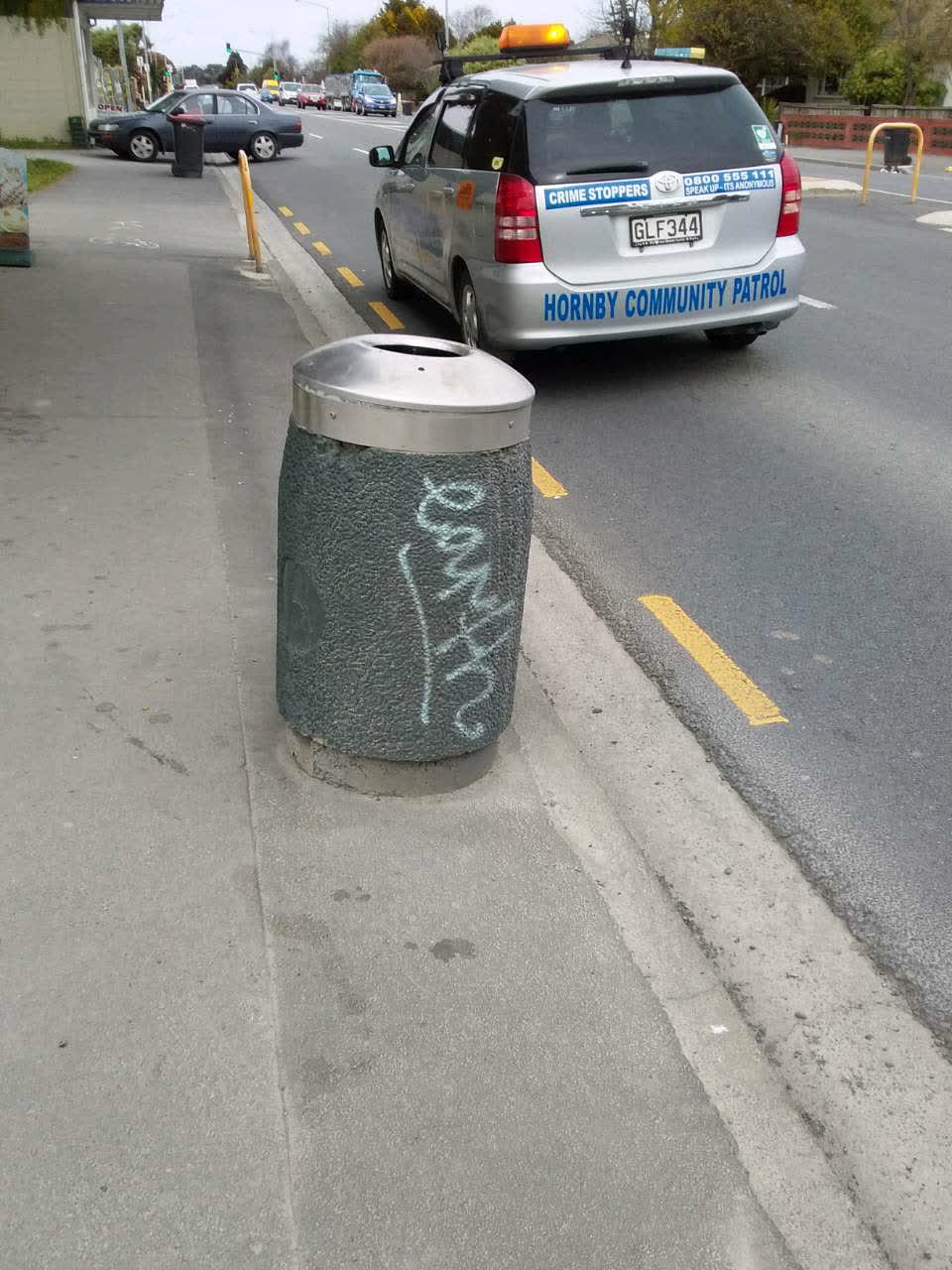 The photograph attached to this graffiti report