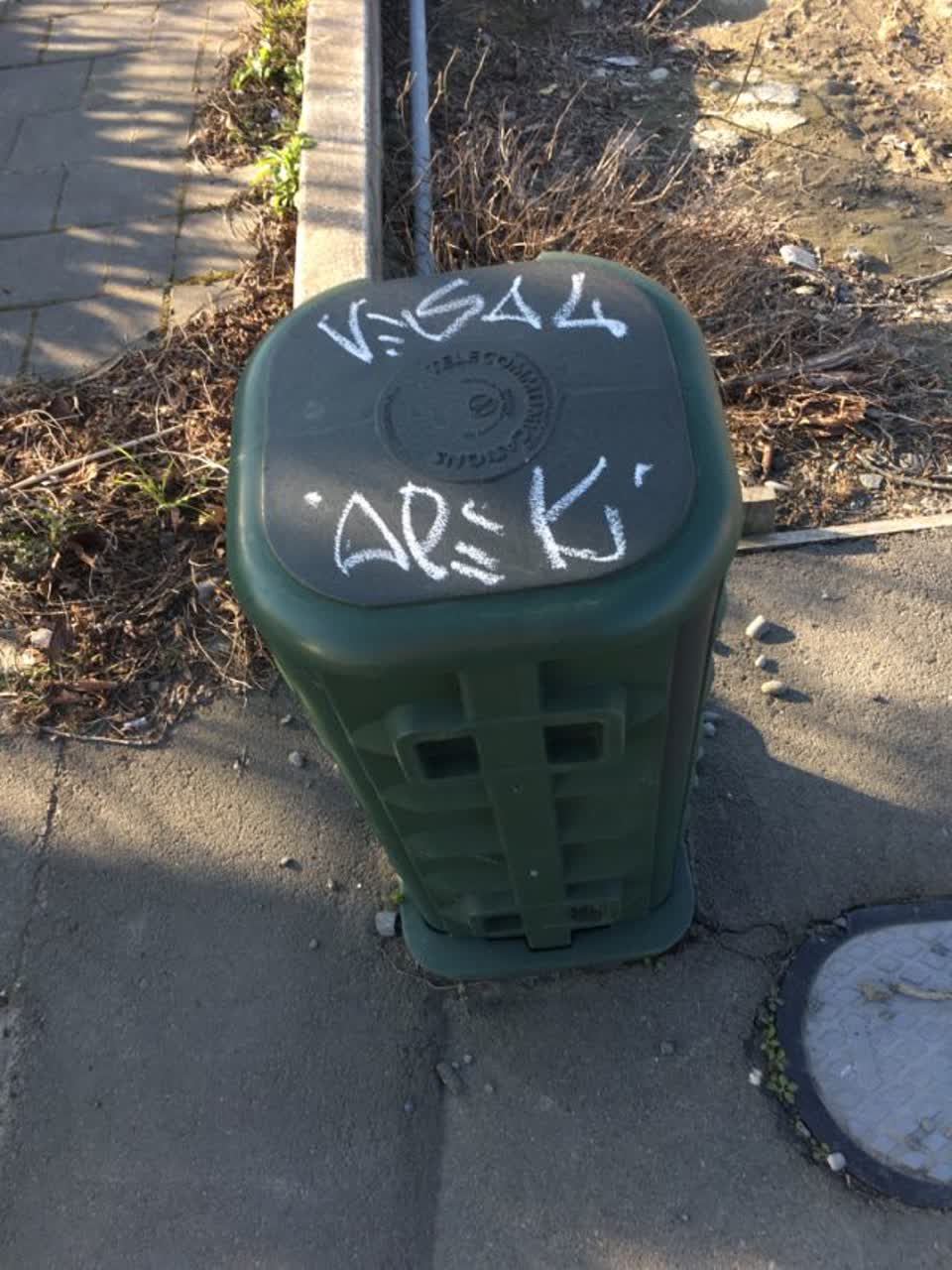 The photograph attached to this graffiti report