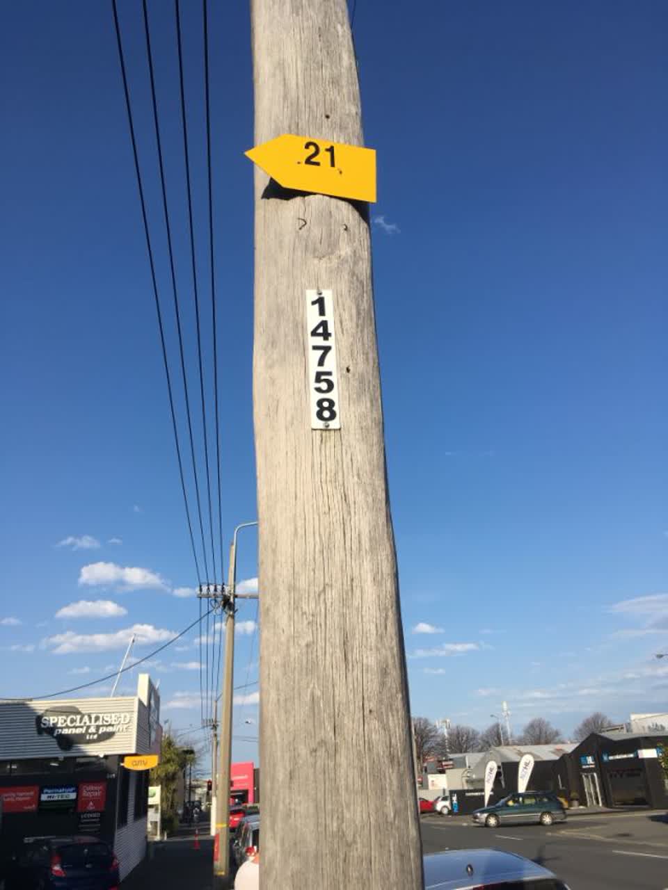 The photograph attached to this roading/streets report