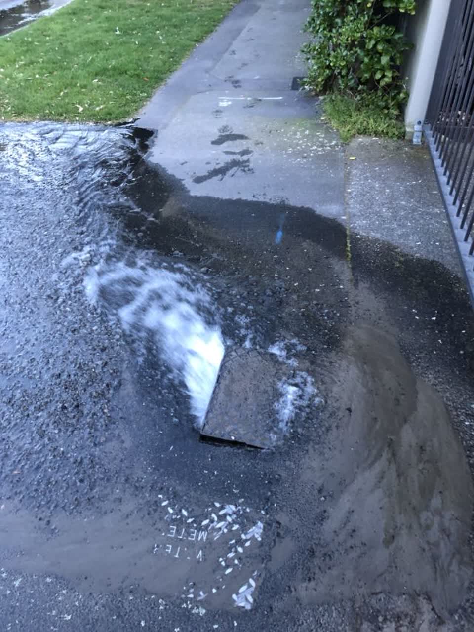 The photograph attached to this flooding report