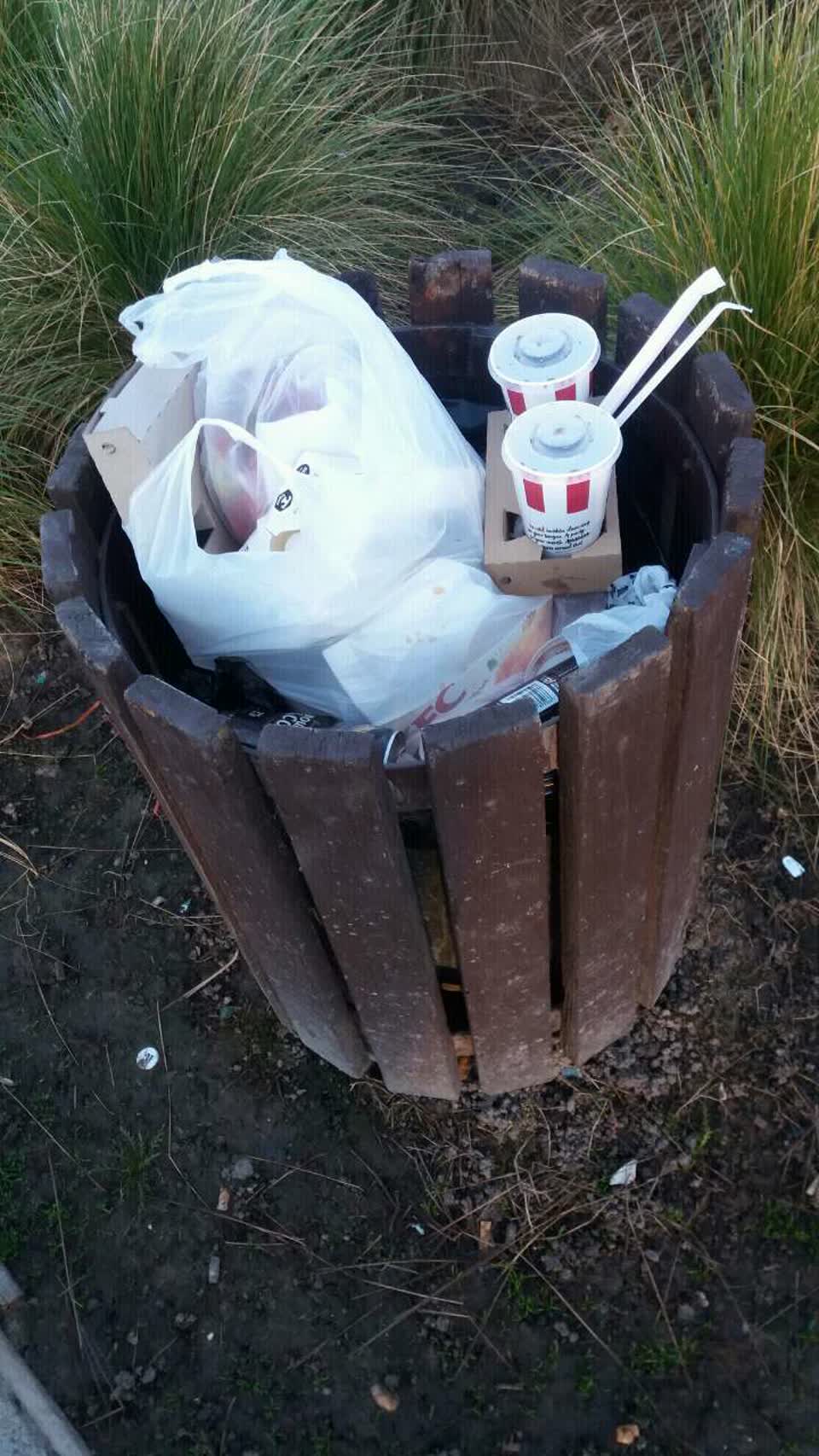 The photograph attached to this rubbish/recycling report