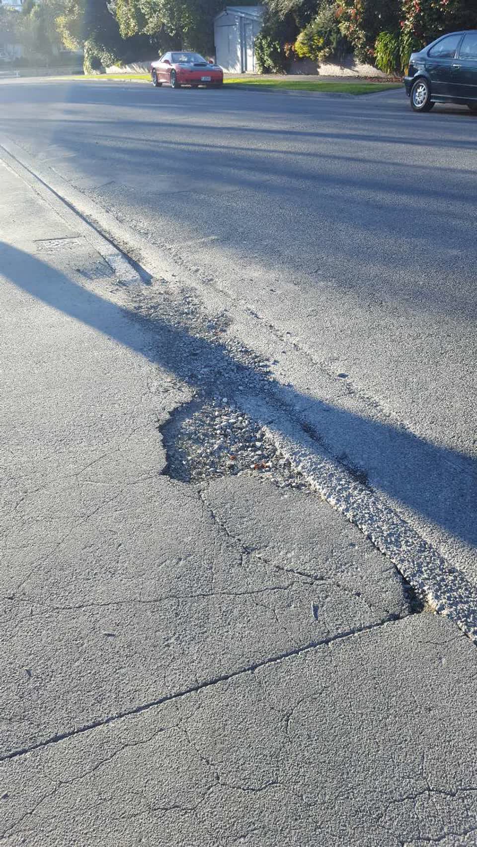 The photograph attached to this roading/streets report