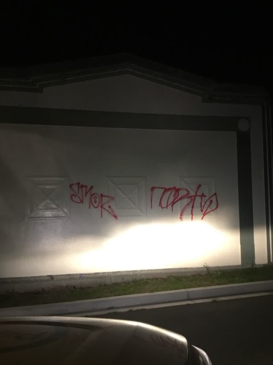 The photograph attached to this graffiti report