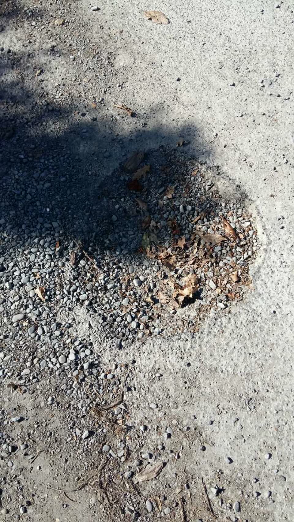 The photograph attached to this roading/streets report