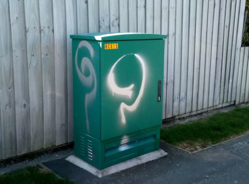The photograph attached to this graffiti report