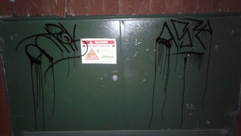 The photograph attached to this graffiti report