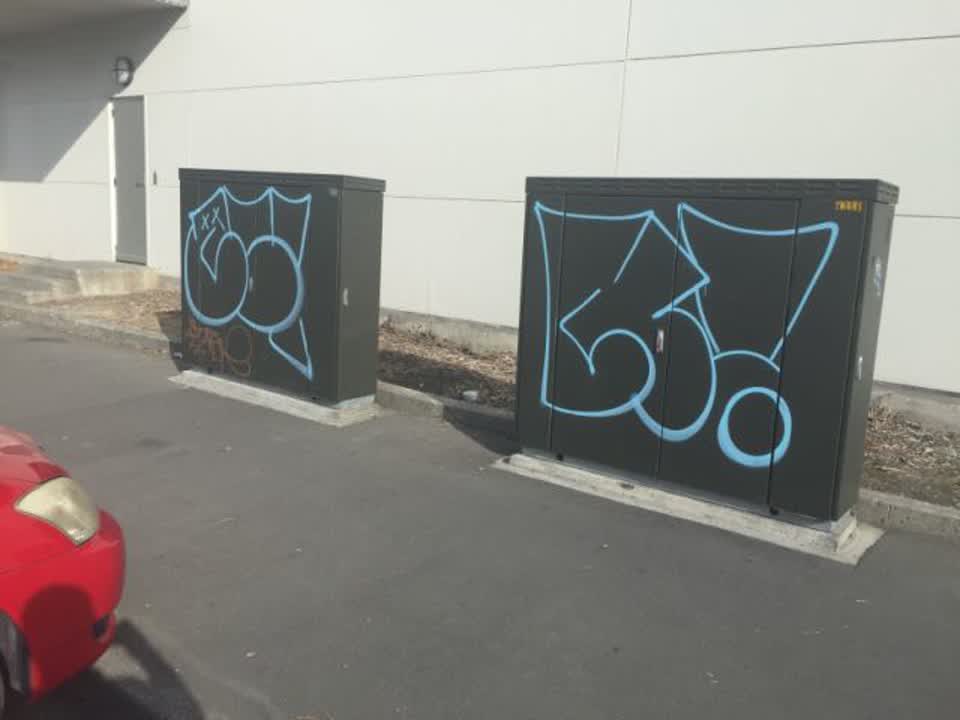 The photograph attached to this graffiti report