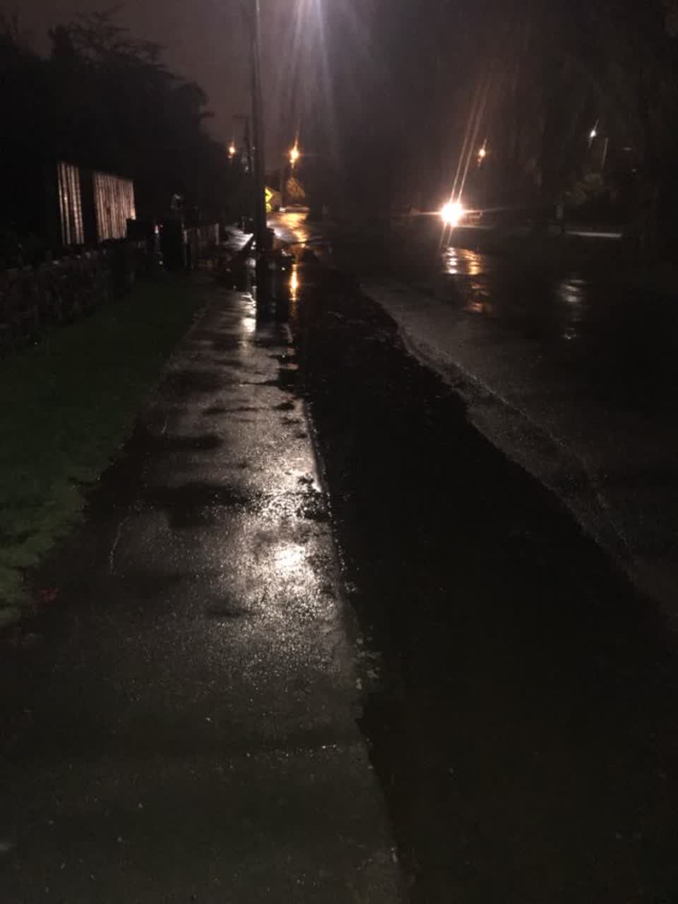 The photograph attached to this flooding report