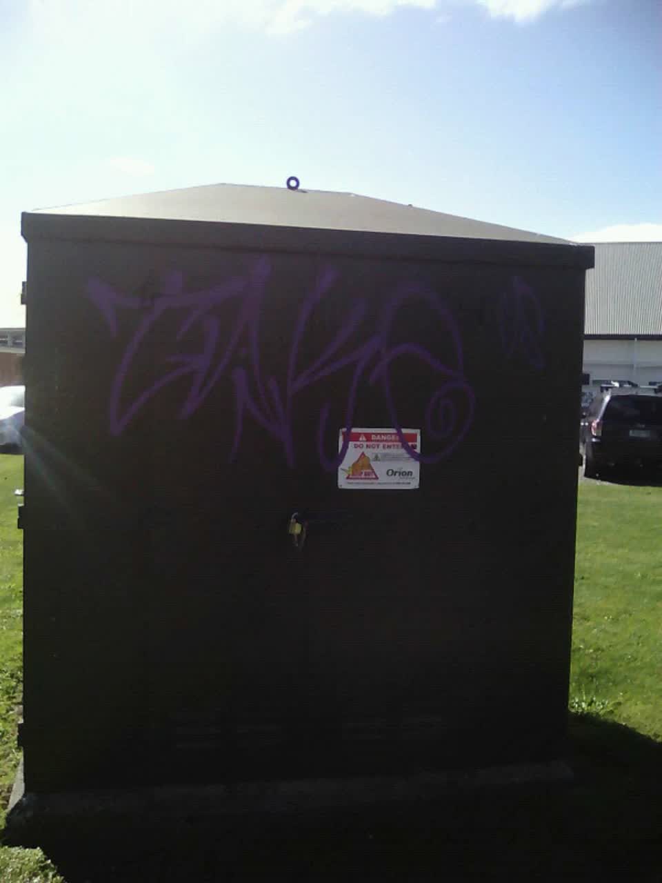 The photograph attached to this graffiti report