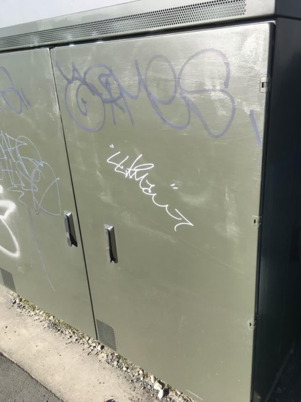 The photograph attached to this graffiti report