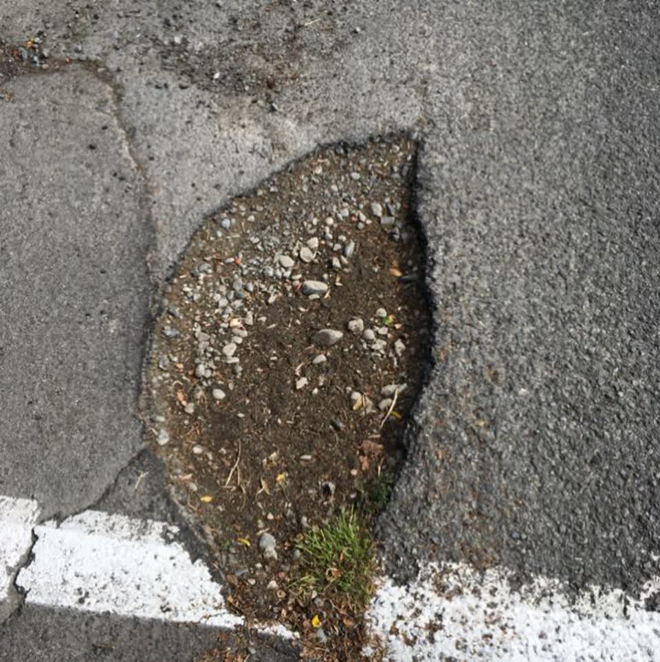 The photograph attached to this roading/streets report