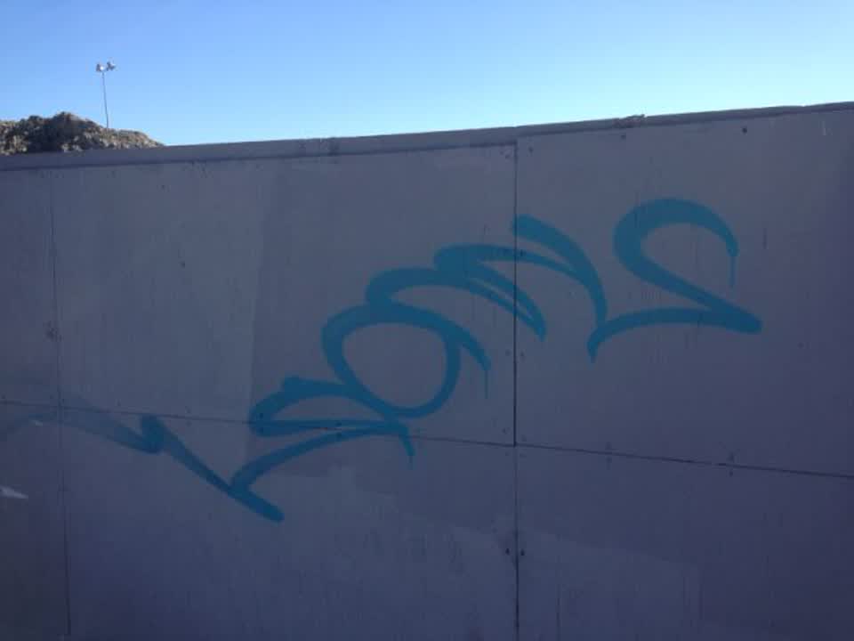 The photograph attached to this graffiti report