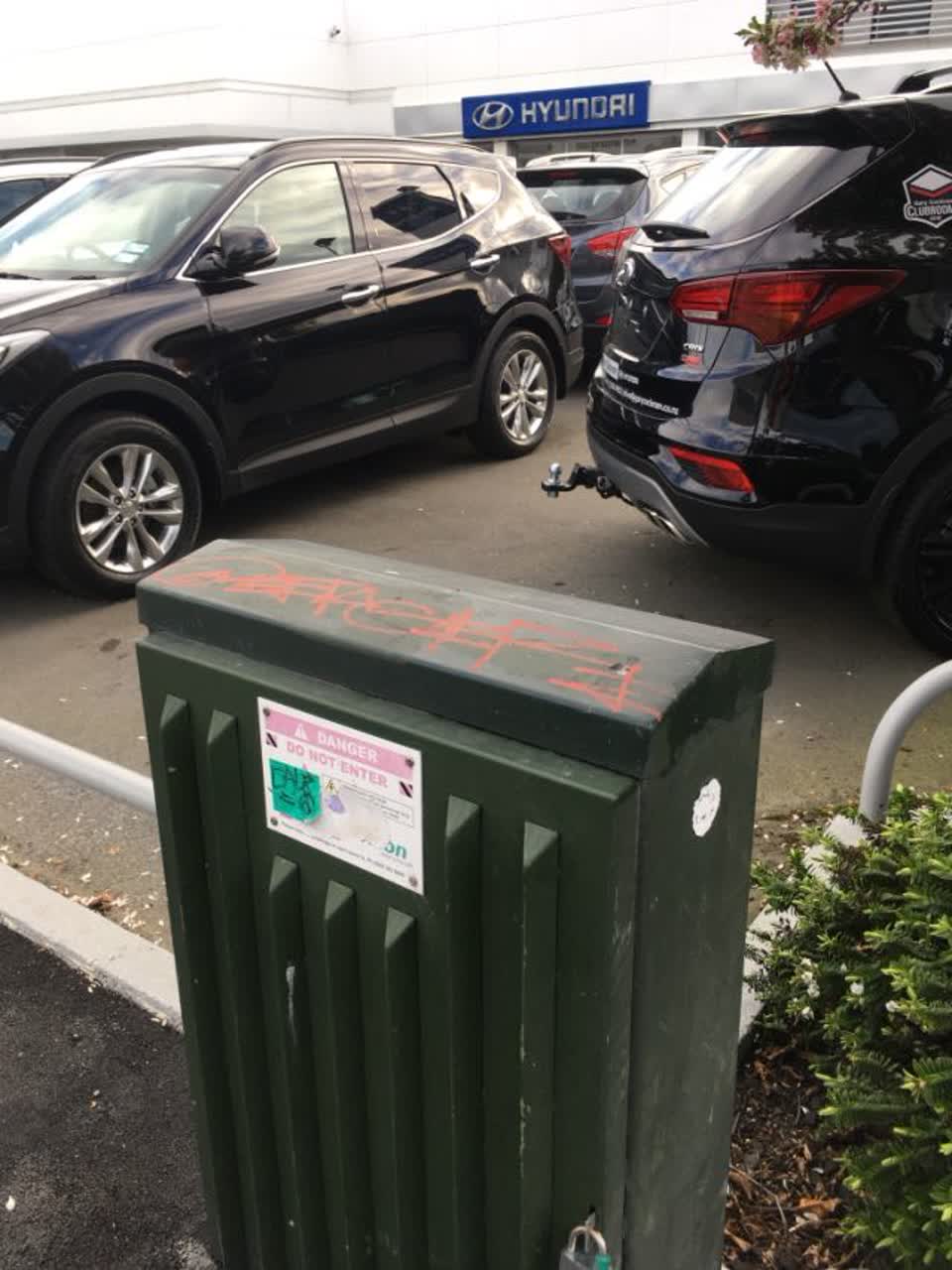 The photograph attached to this graffiti report