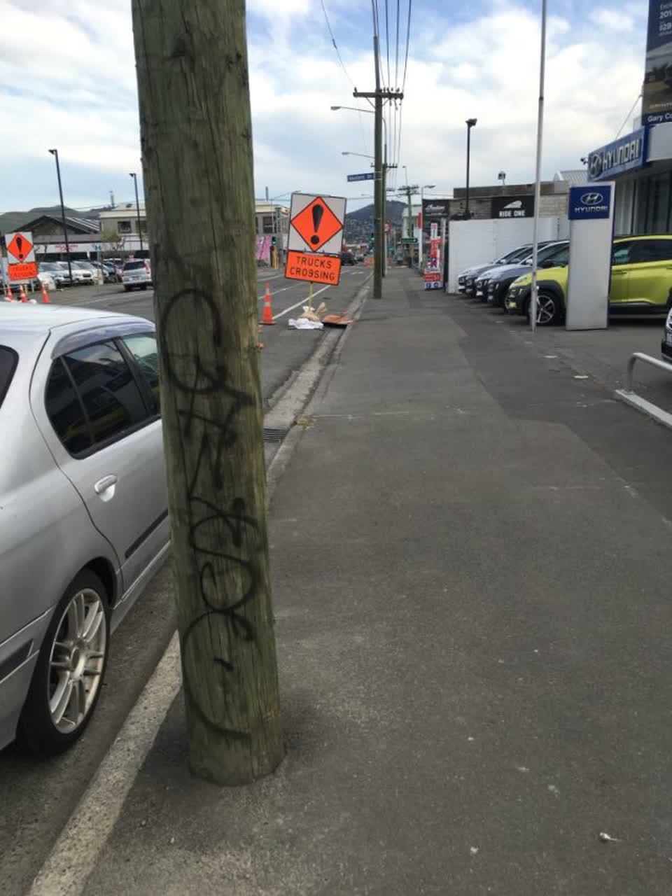 The photograph attached to this graffiti report