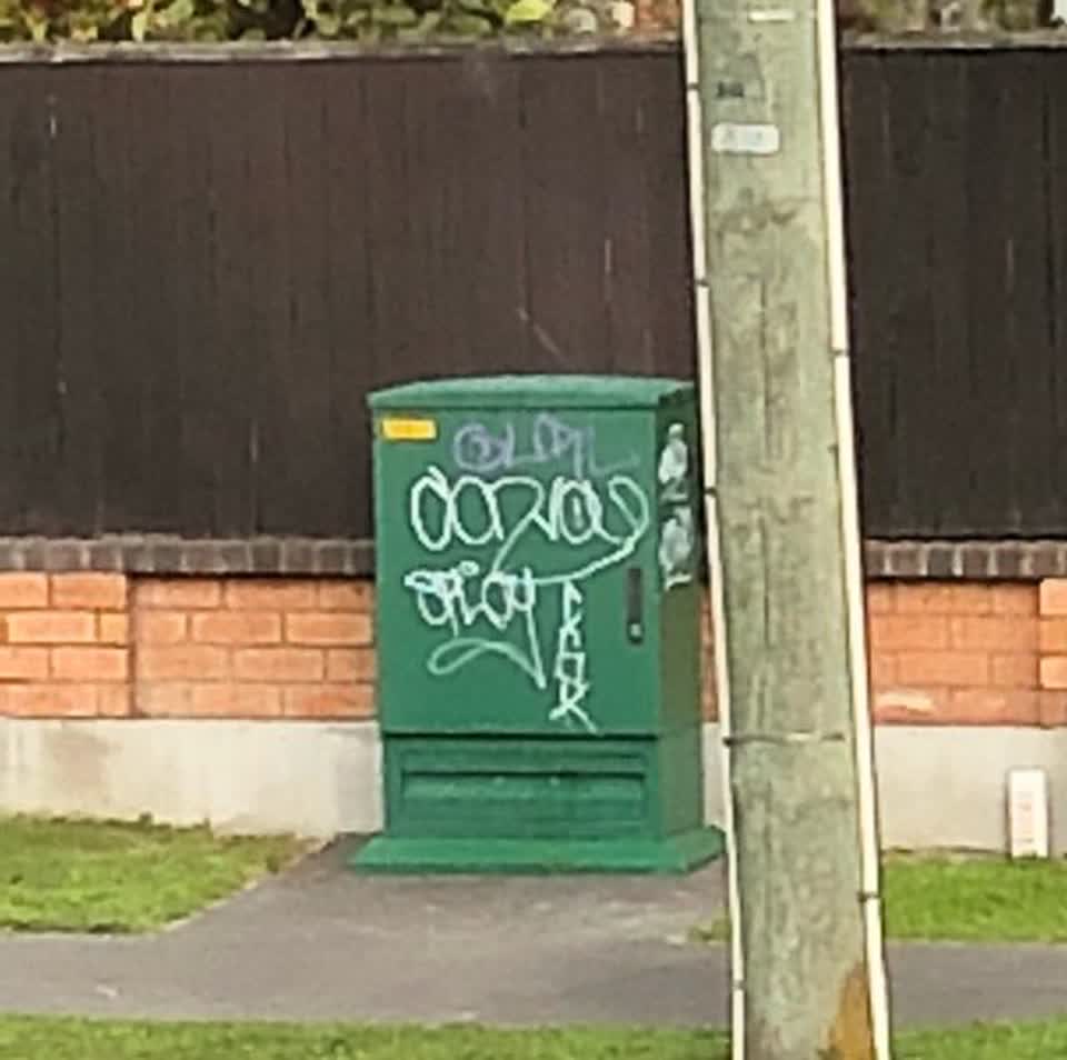 The photograph attached to this graffiti report