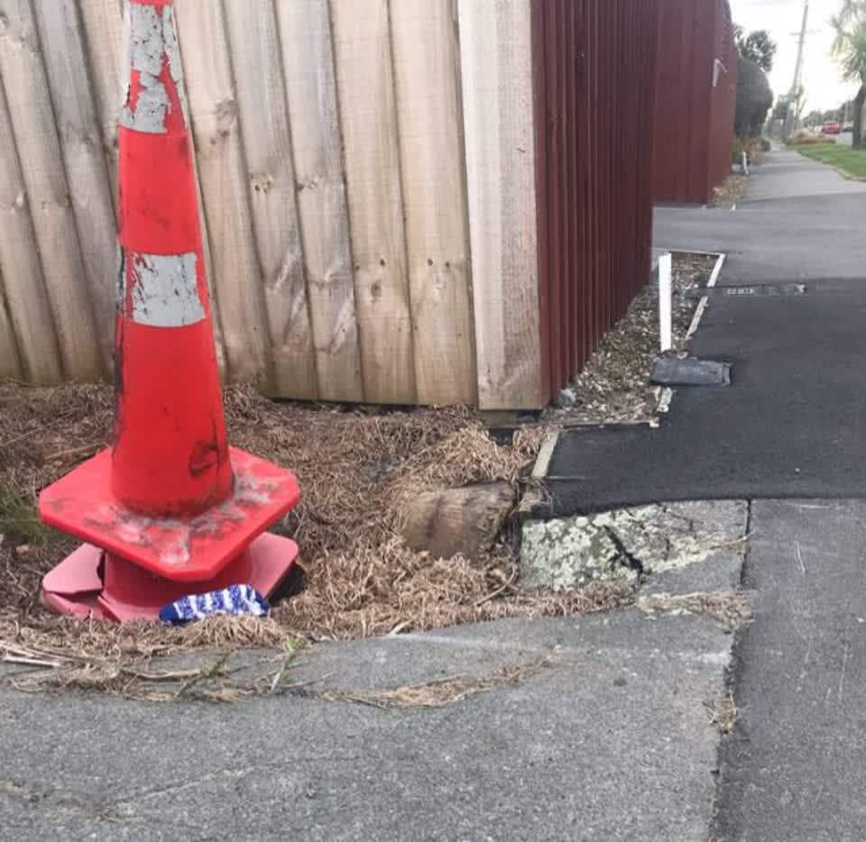 The photograph attached to this roading/streets report