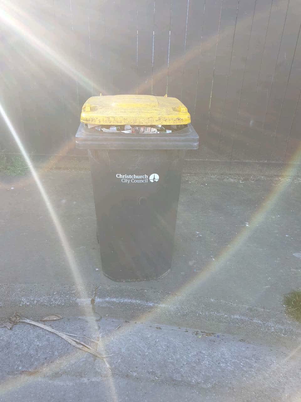 The photograph attached to this rubbish/recycling report