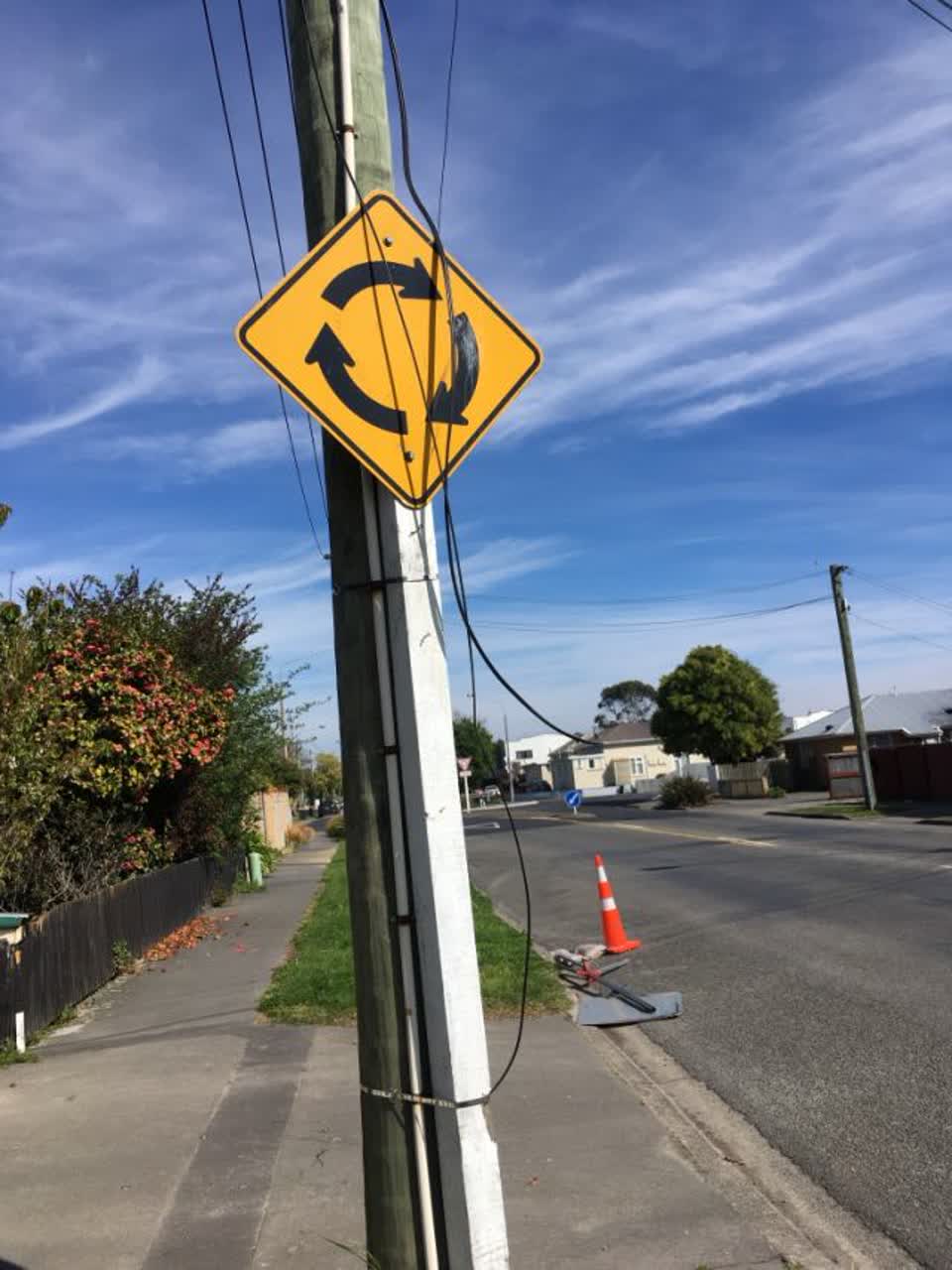 The photograph attached to this roading/streets report