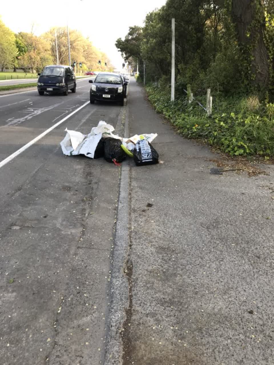 The photograph attached to this rubbish/recycling report