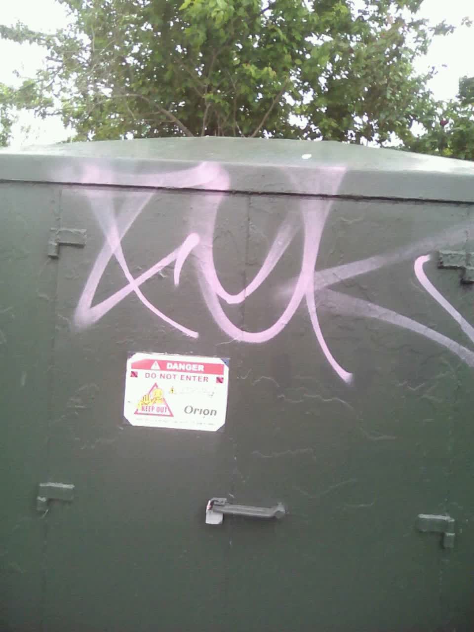 The photograph attached to this graffiti report