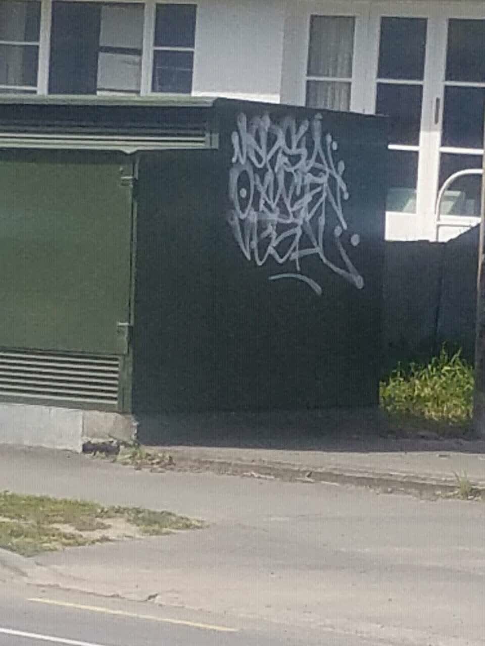 The photograph attached to this graffiti report