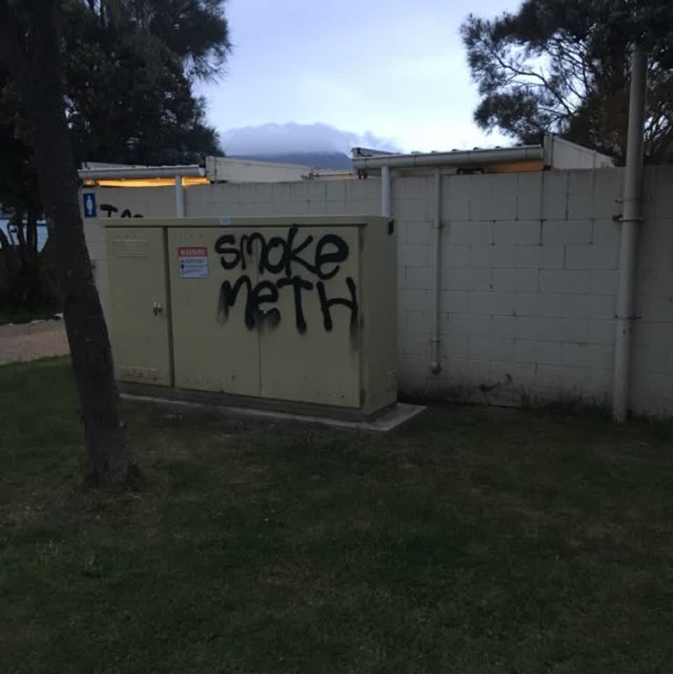 The photograph attached to this graffiti report