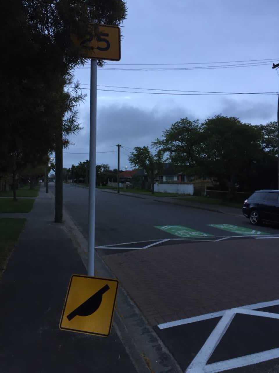 The photograph attached to this roading/streets report