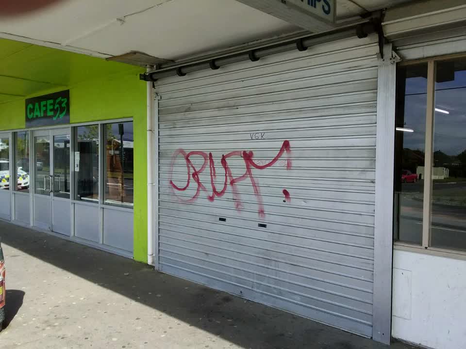 The photograph attached to this graffiti report
