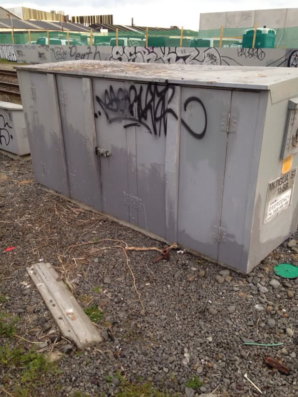 The photograph attached to this graffiti report