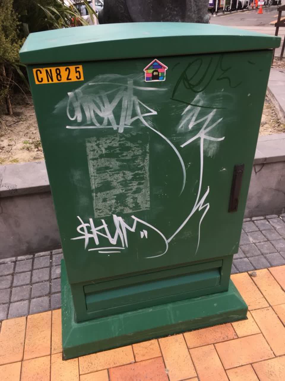 The photograph attached to this graffiti report