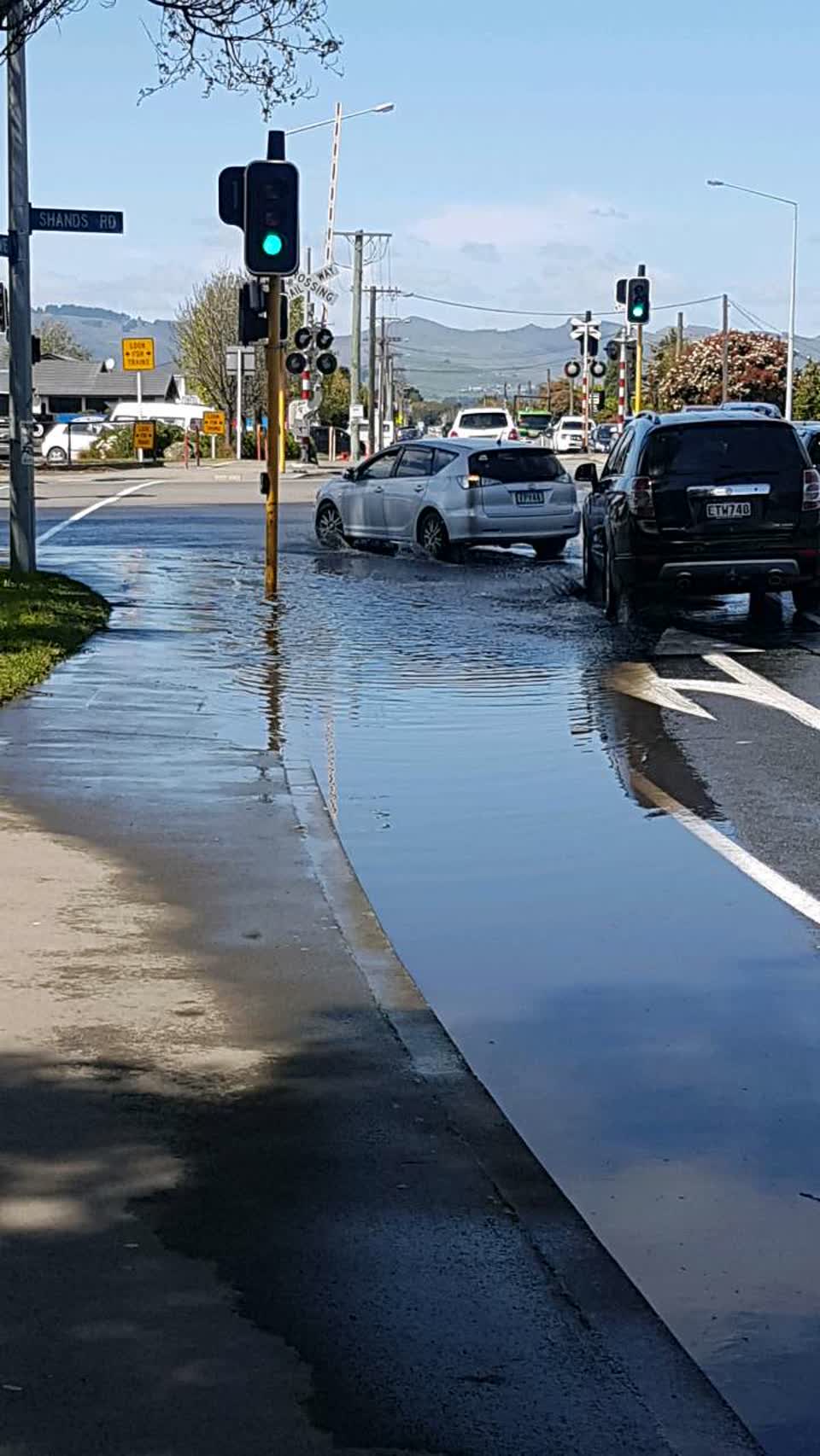 The photograph attached to this flooding report