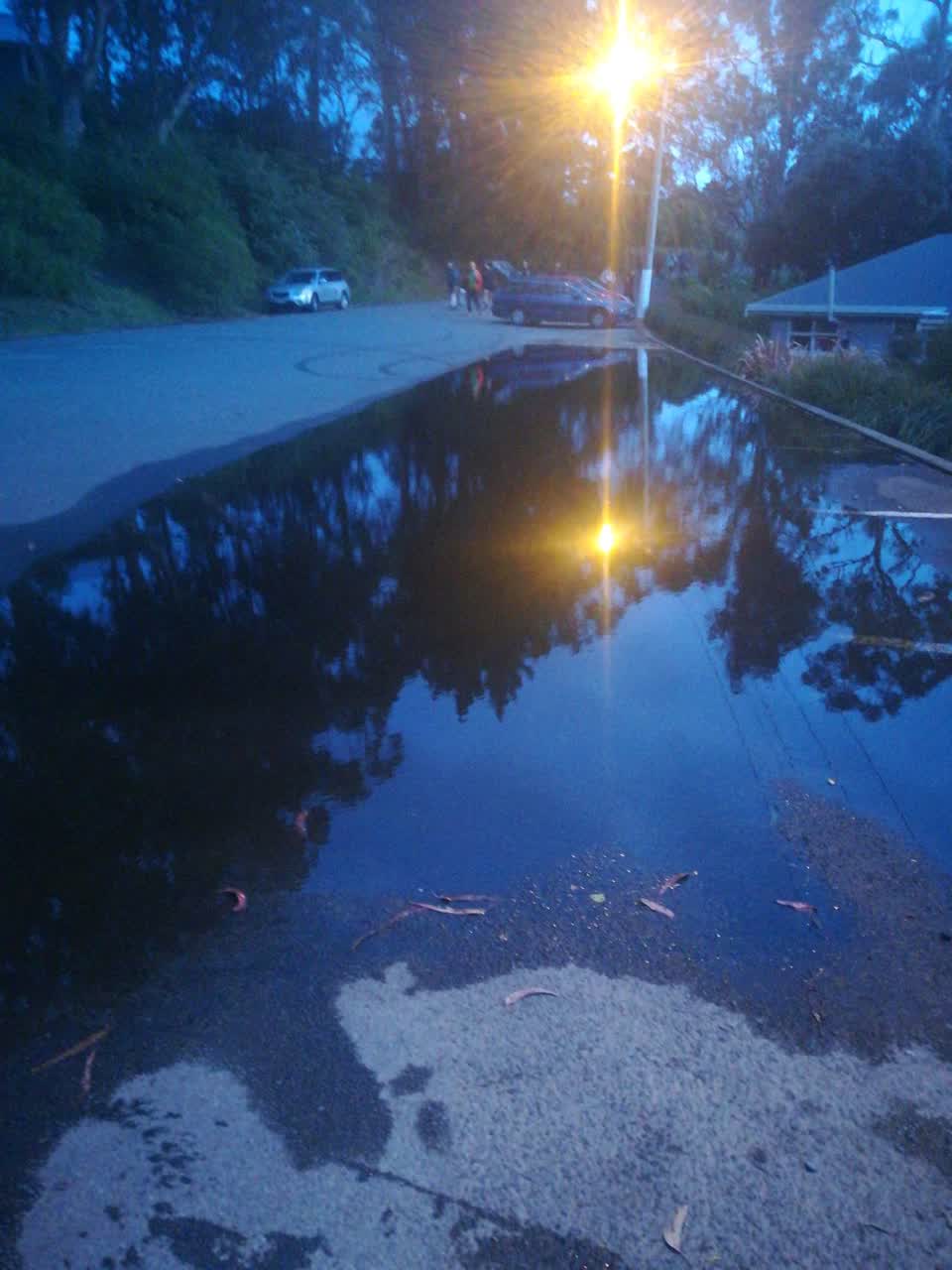 The photograph attached to this flooding report