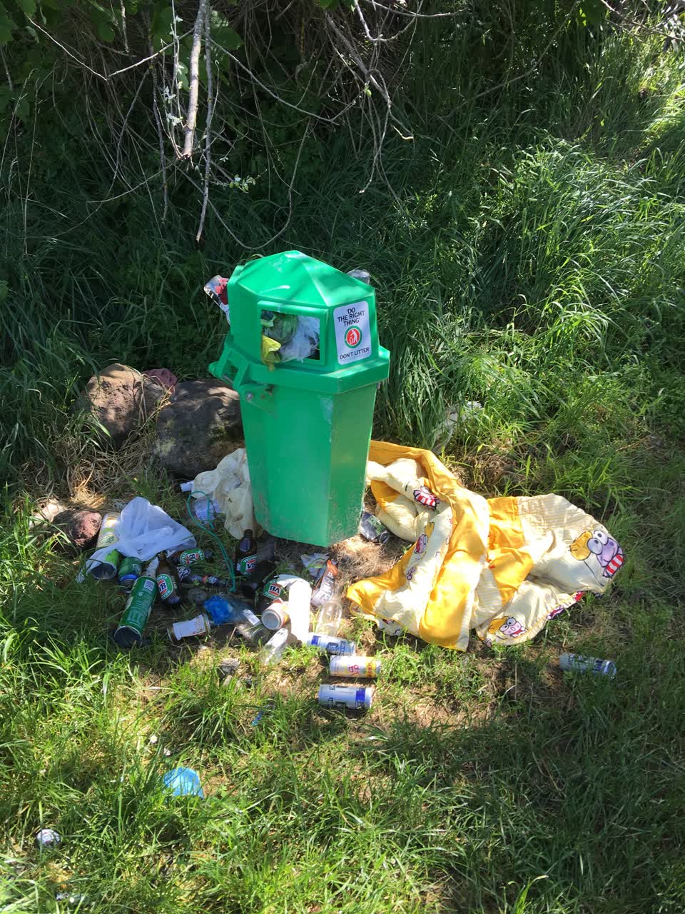 The photograph attached to this rubbish/recycling report