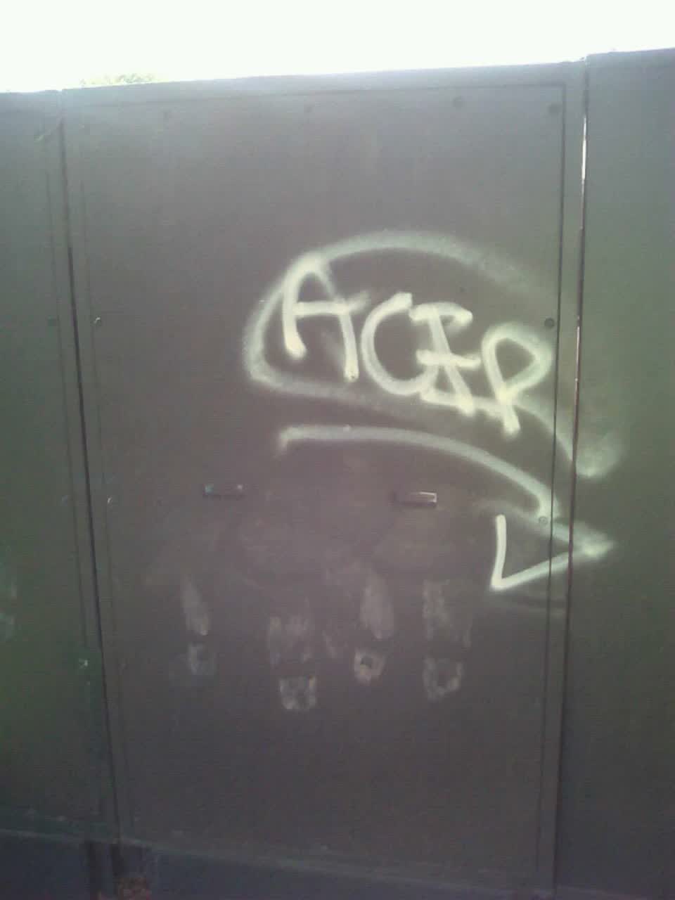 The photograph attached to this graffiti report
