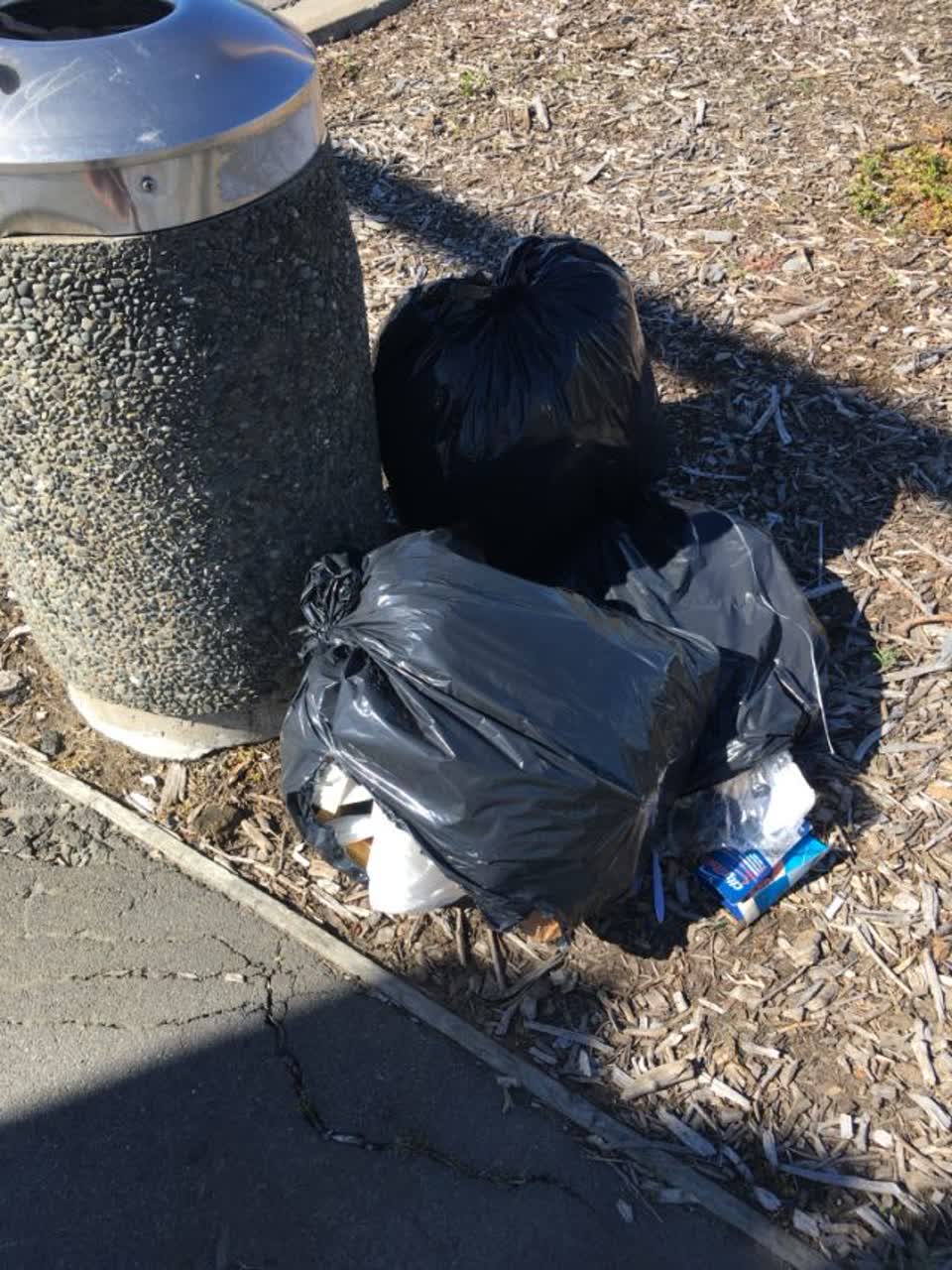 The photograph attached to this rubbish/recycling report