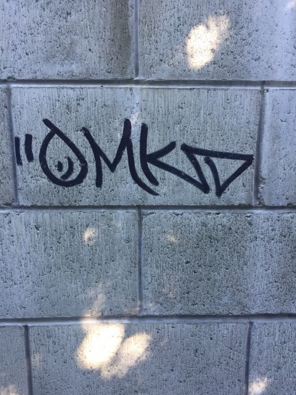 The photograph attached to this graffiti report
