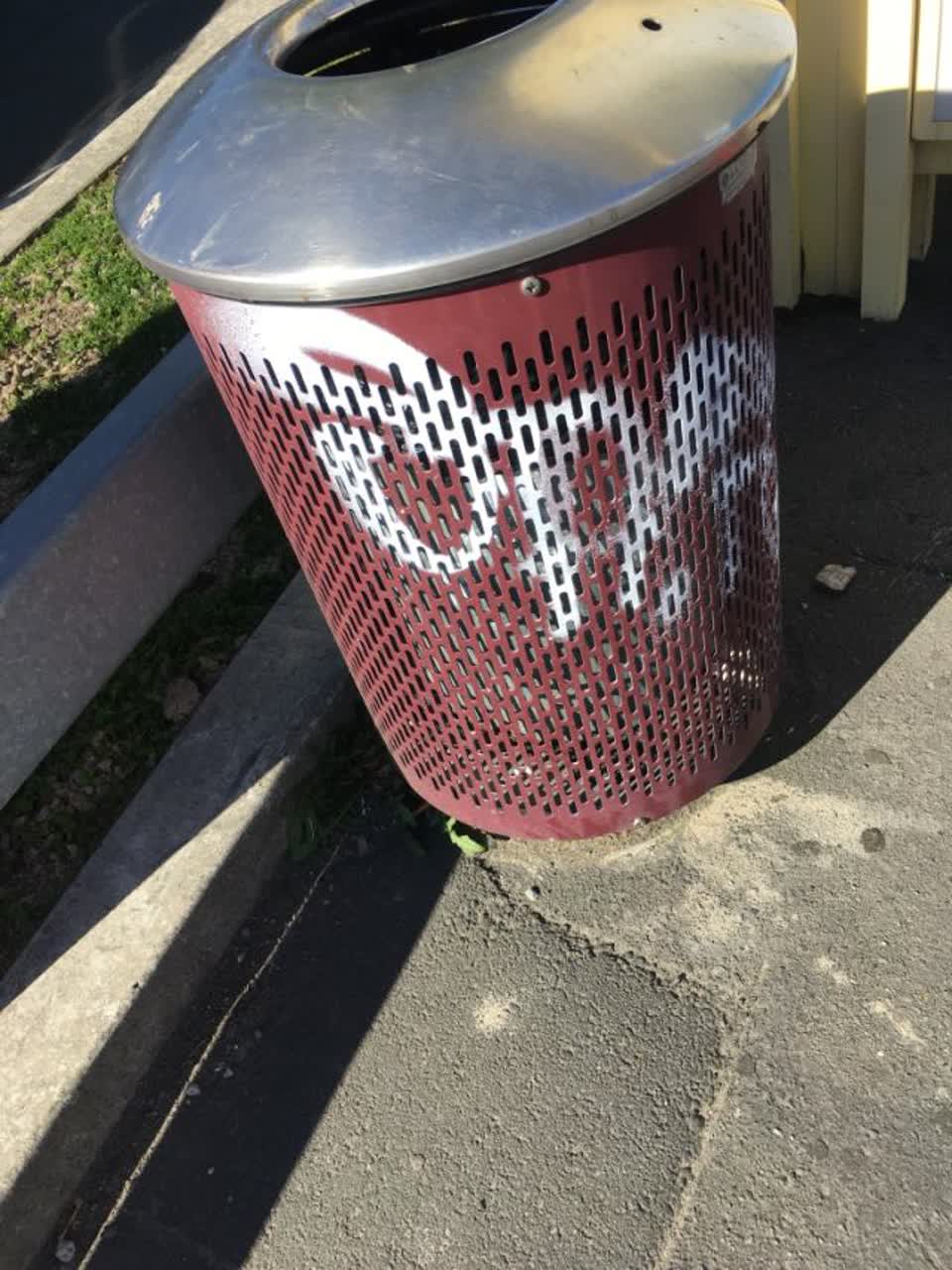 The photograph attached to this graffiti report