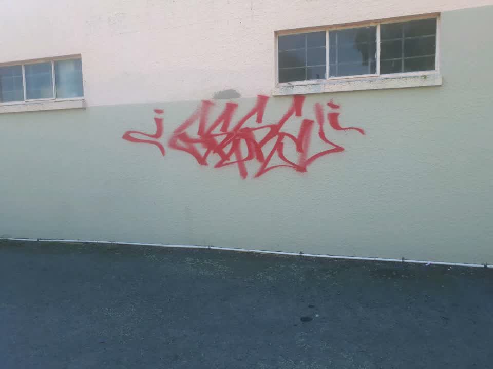 The photograph attached to this graffiti report