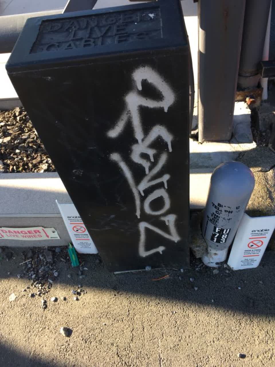 The photograph attached to this graffiti report