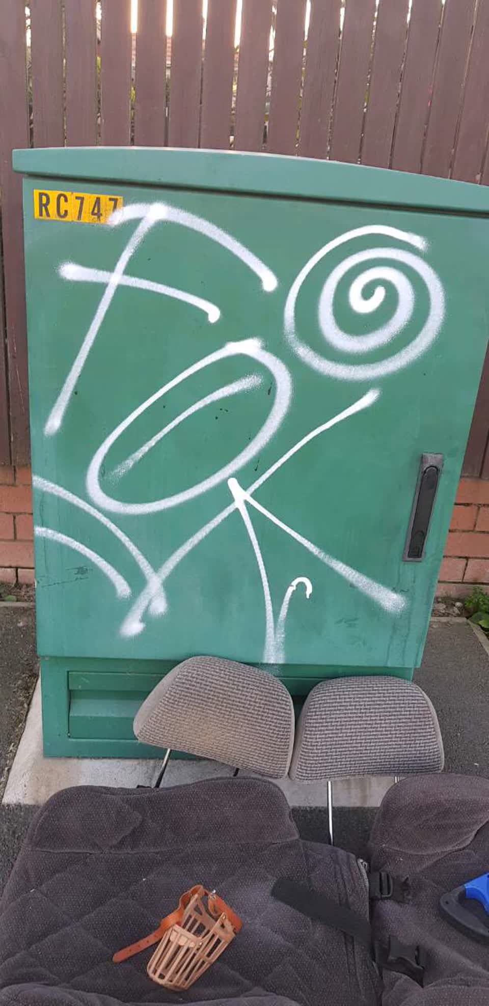 The photograph attached to this graffiti report