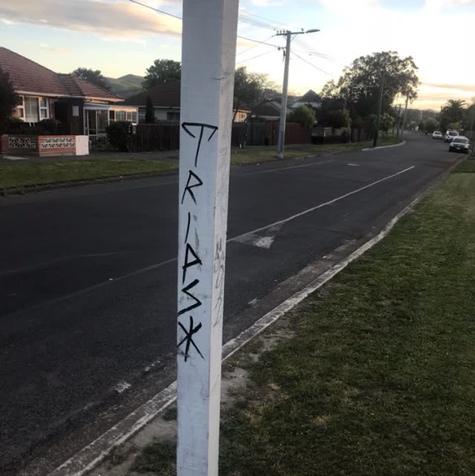 The photograph attached to this graffiti report