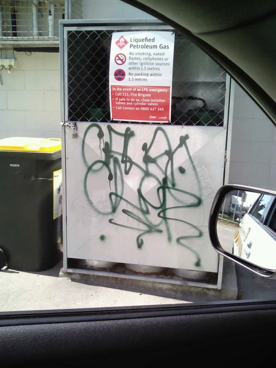 The photograph attached to this graffiti report