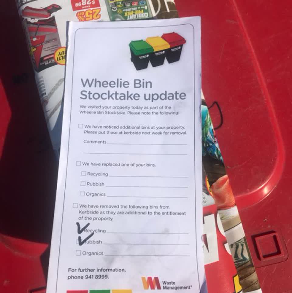 The photograph attached to this rubbish/recycling report