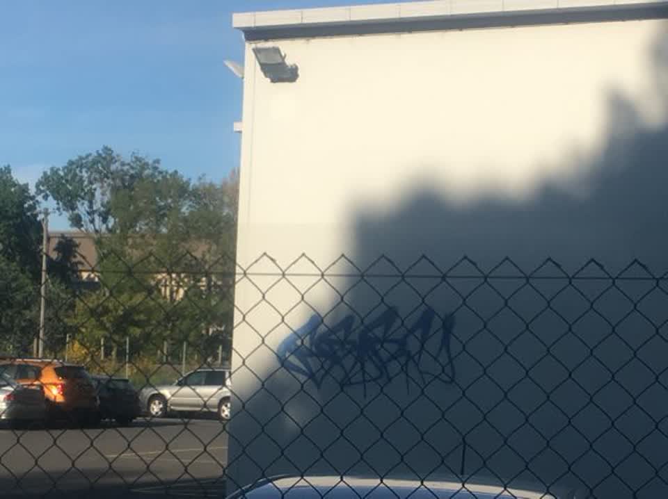 The photograph attached to this graffiti report