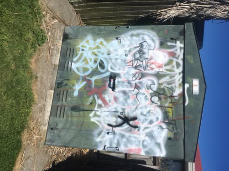The photograph attached to this graffiti report