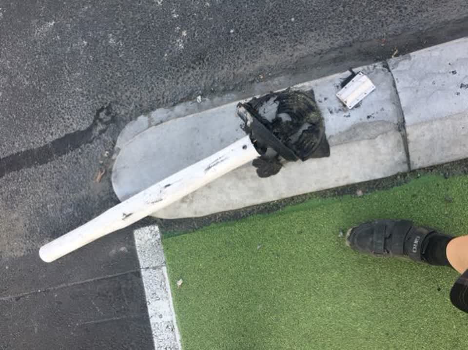 The photograph attached to this roading/streets report