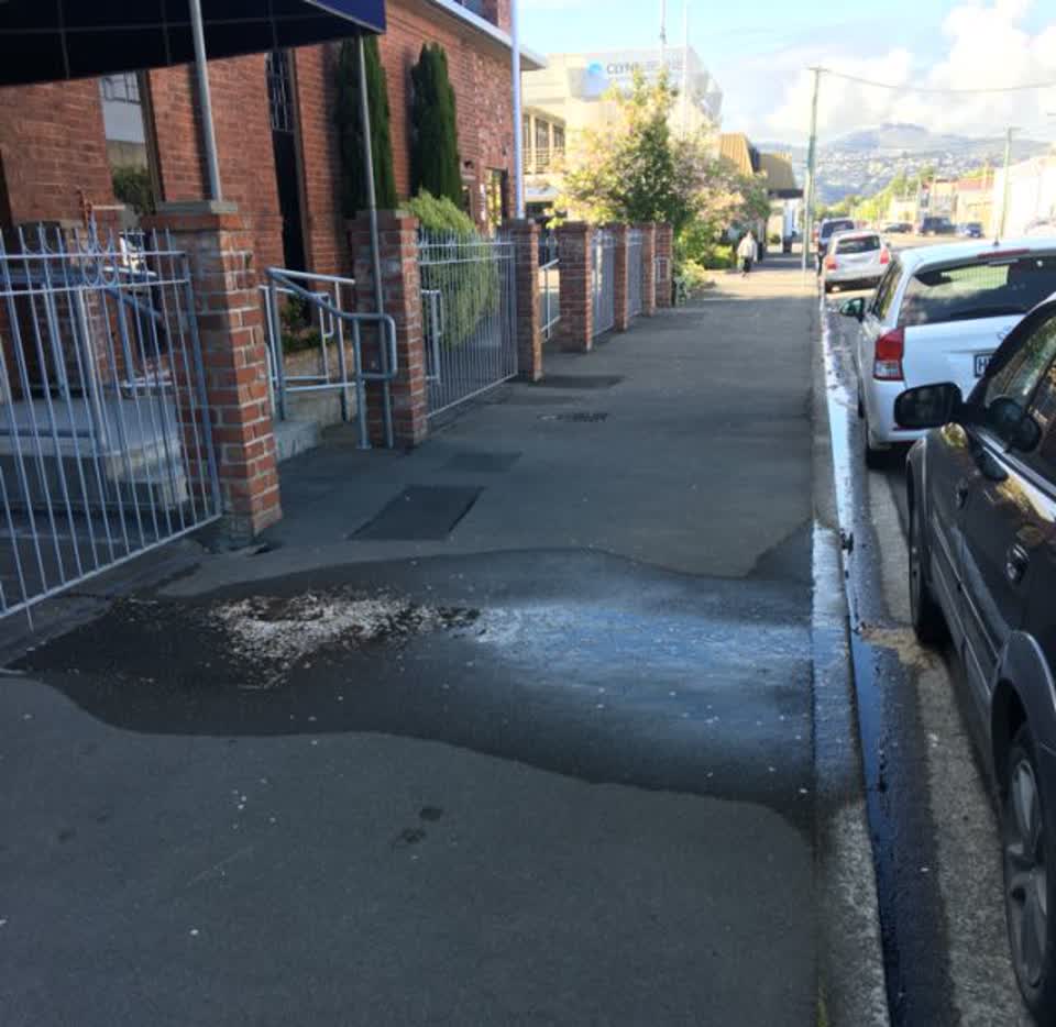 The photograph attached to this flooding report