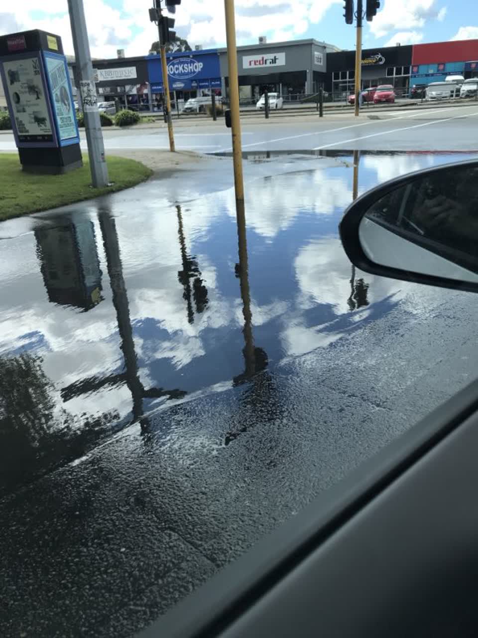 The photograph attached to this flooding report