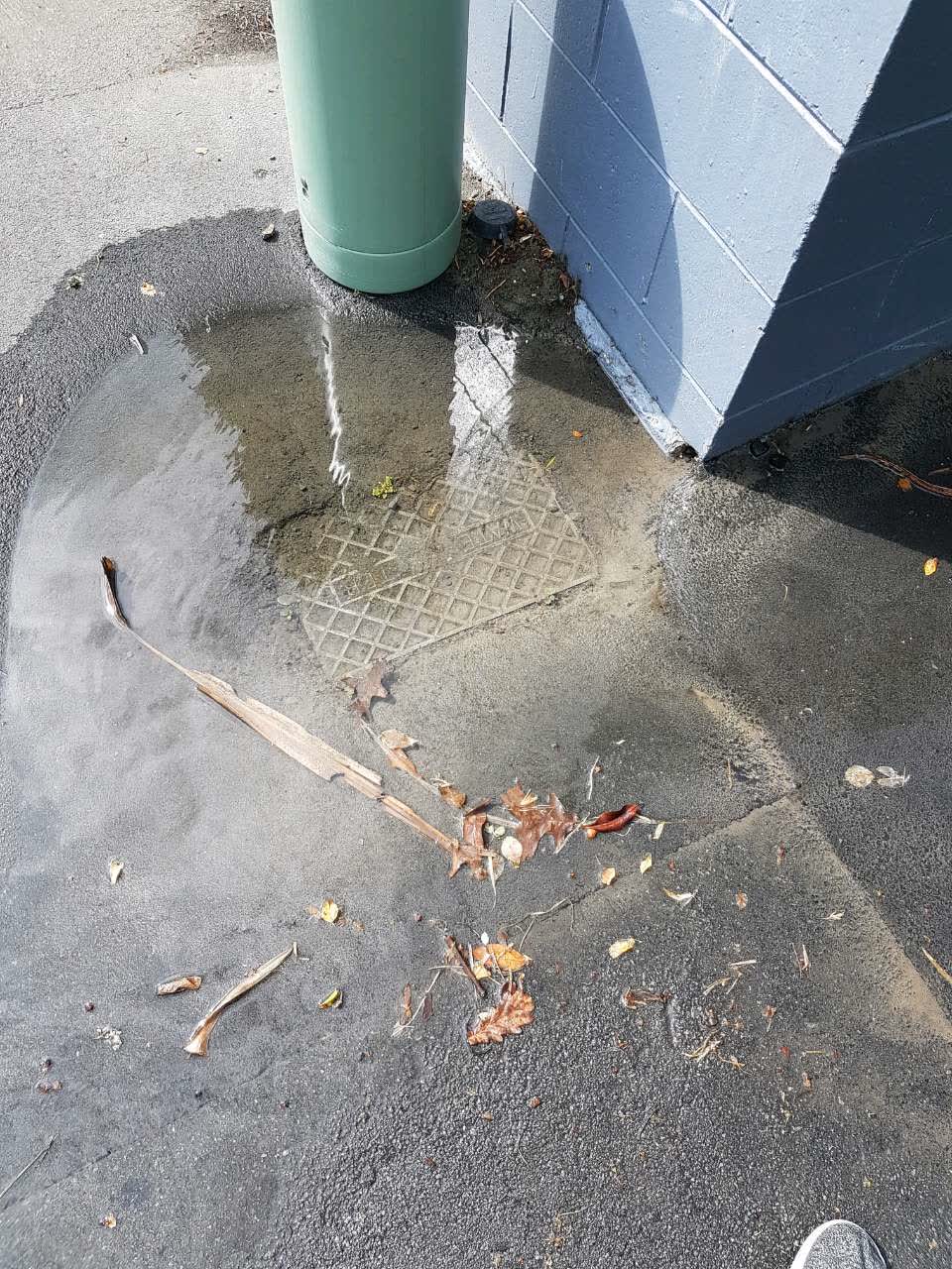 The photograph attached to this flooding report