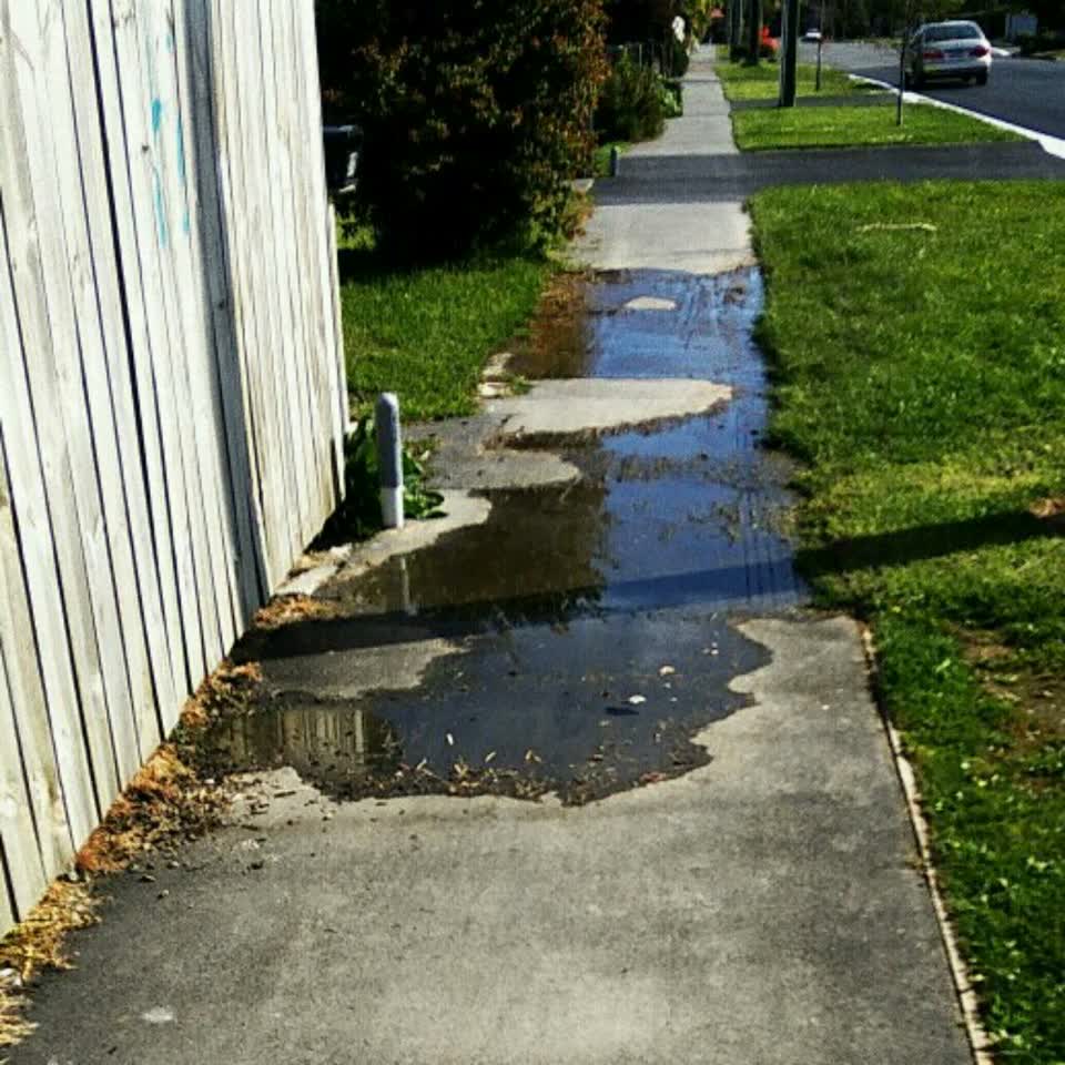 The photograph attached to this flooding report